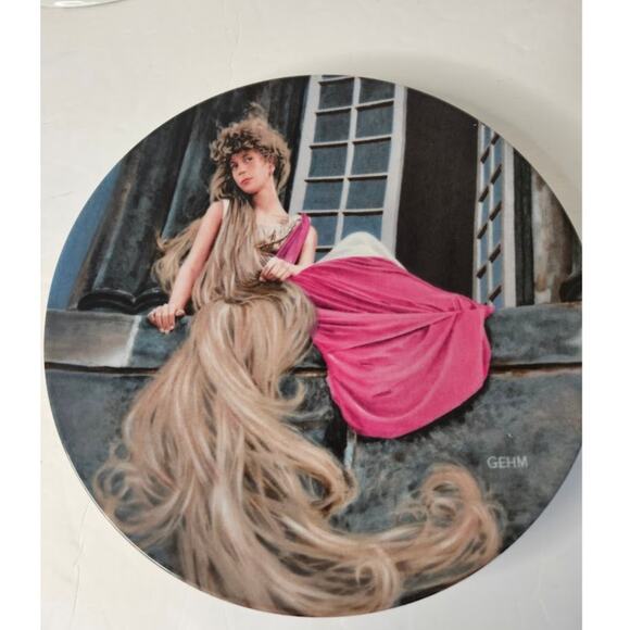 VTG Charles Gehm Rumpelstilzchen Runpunzel Fairy Tales collector plates Bradford - Picture 2 of 7